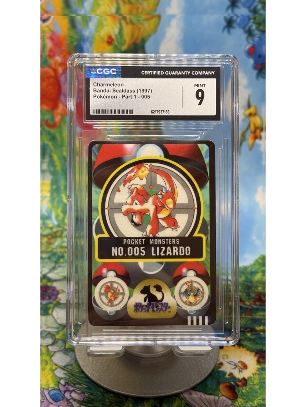 Charmeleon Bandai Sealdass Pokémon Part 1 No. 005 1997 Japanese CGC 9